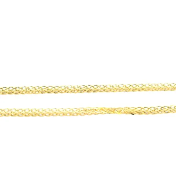 14Kt Yellow Gold Round Wheat Chain
