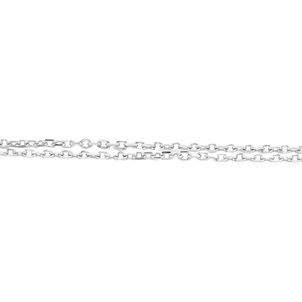 14Kt White Gold Rolo Chain