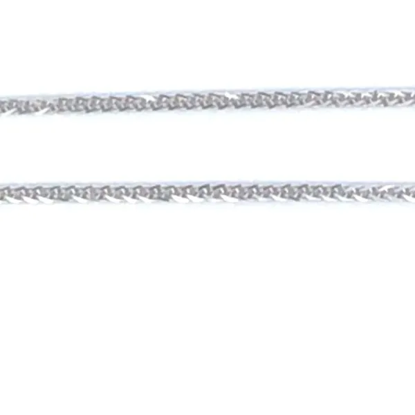 14Kt White Gold Wheat Chain