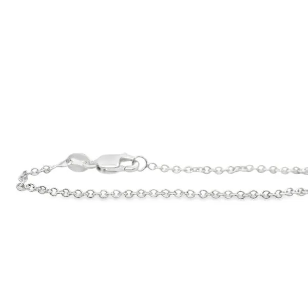14Kt White Gold Cable Chain 18