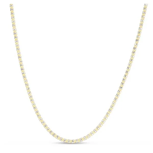 14 Karat Yellow Gold Textured Iced Chain JMR Jewelers Cooper City, FL