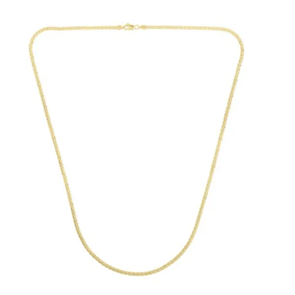 14K Yellow Gold Textured Iced Chain Image 3 JMR Jewelers Cooper City, FL