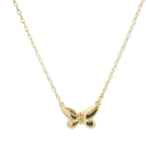 14K Yellow Gold 3D Butterfly Chain JMR Jewelers Cooper City, FL