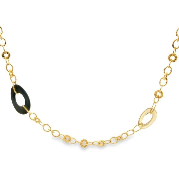 14K Yellow Gold Smokey Quartz Necklace