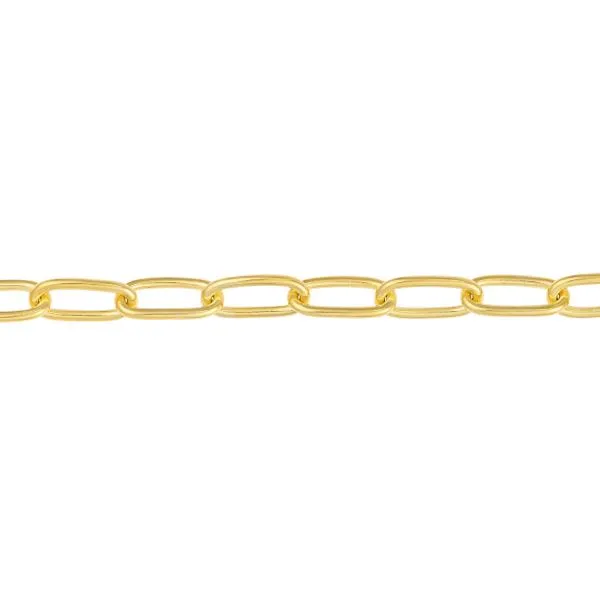 14K Yellow Gold Paperclip Necklace