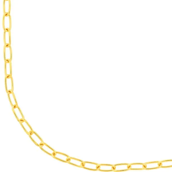 14K Yellow Gold Paperclip Necklace