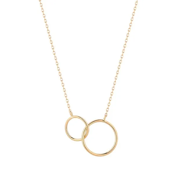 14K Yellow Gold Interlinked Circles Necklace JMR Jewelers Cooper City, FL
