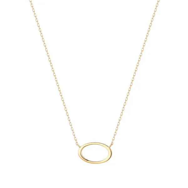 14K Yellow Gold Open Oval Necklace JMR Jewelers Cooper City, FL