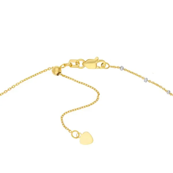 14Kt Two-Tone Saturn Choker Chain Image 3 JMR Jewelers Cooper City, FL