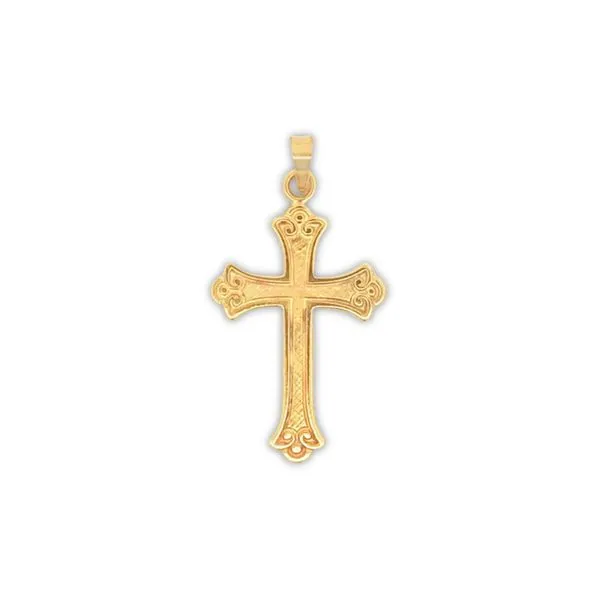 14K Yellow Gold Florentine Cross Charm JMR Jewelers Cooper City, FL