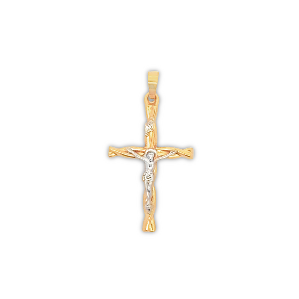 14KTT Crucifix Charm JMR Jewelers Cooper City, FL