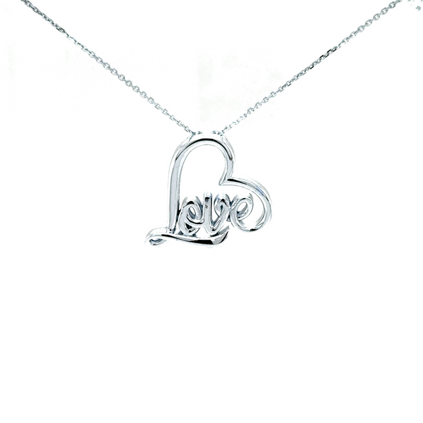 14K White Gold Love Charm JMR Jewelers Cooper City, FL