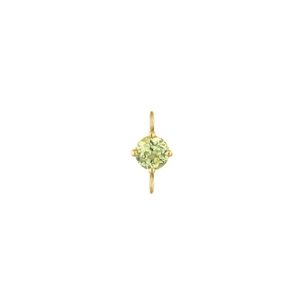 14K Yellow Gold Peridot Charm