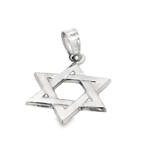 14Kt White Star of David Charm Image 2 JMR Jewelers Cooper City, FL