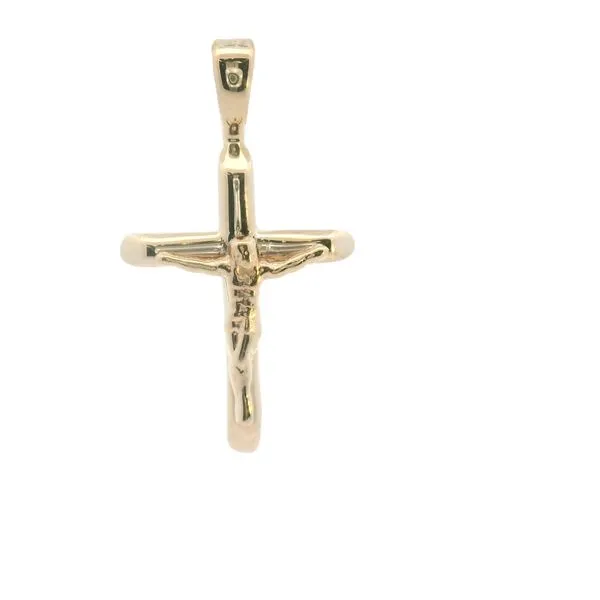 10Kt Yellow Half Round Crucifix Cross Charm JMR Jewelers Cooper City, FL