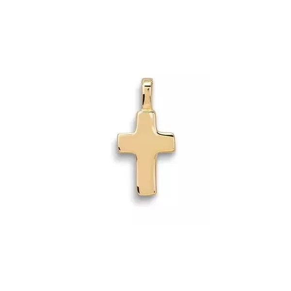 14K Yellow Gold Baby Cross Charm