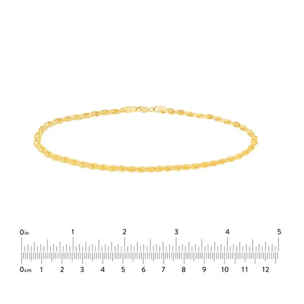 14K Yellow Gold Braided Foxtail Bracelet Image 4 JMR Jewelers Cooper City, FL