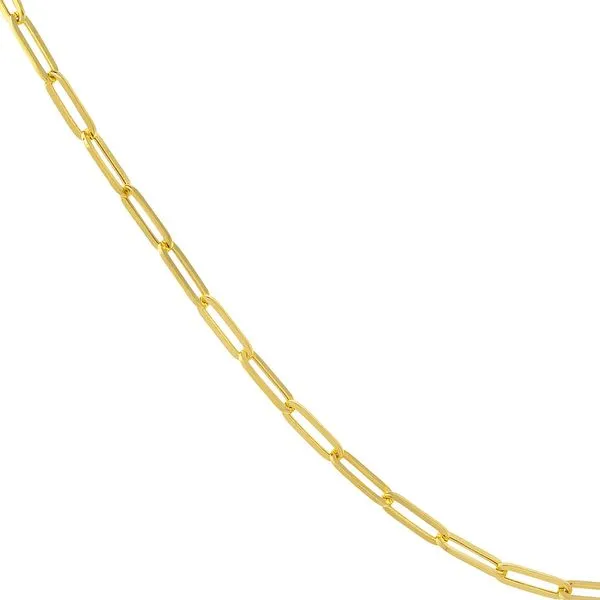 14Kt Yellow Gold Hollow Paperclip Bracelet JMR Jewelers Cooper City, FL