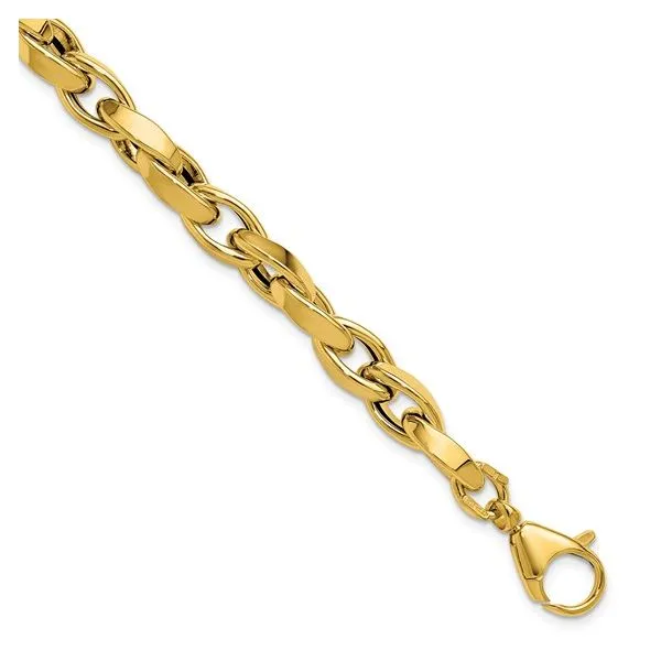 14Kt Yellow Gold Fancy Twisted Link Bracelet JMR Jewelers Cooper City, FL
