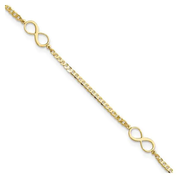 14Kt Yellow Gold Infinity Symbol Anklet similar item image