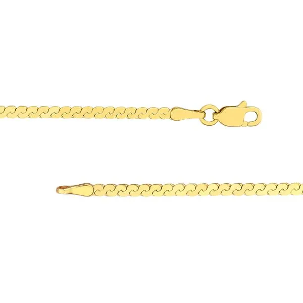 14Kt Yellow 2.00mm Serpentine Anklet JMR Jewelers Cooper City, FL