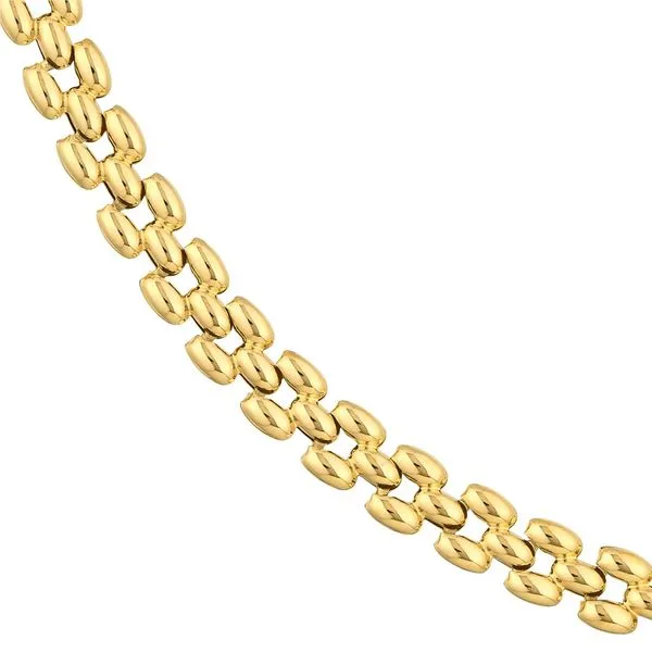 14Kt Yellow 8.17mm Polish Multi Row Anklet JMR Jewelers Cooper City, FL
