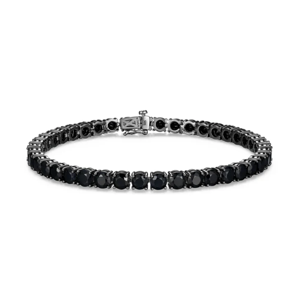 Stainless Steel Black Sapphire Bracelet JMR Jewelers Cooper City, FL