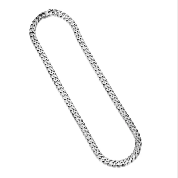 Stainless Steel Oval Curb Chain Necklace JMR Jewelers Cooper City, FL