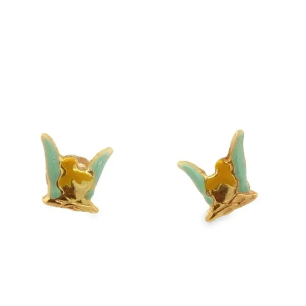 Gold Tinkerbell Earrings JMR Jewelers Cooper City, FL