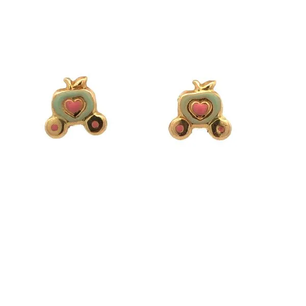 Gold Minnie Mouse Heart Earrings similar item image