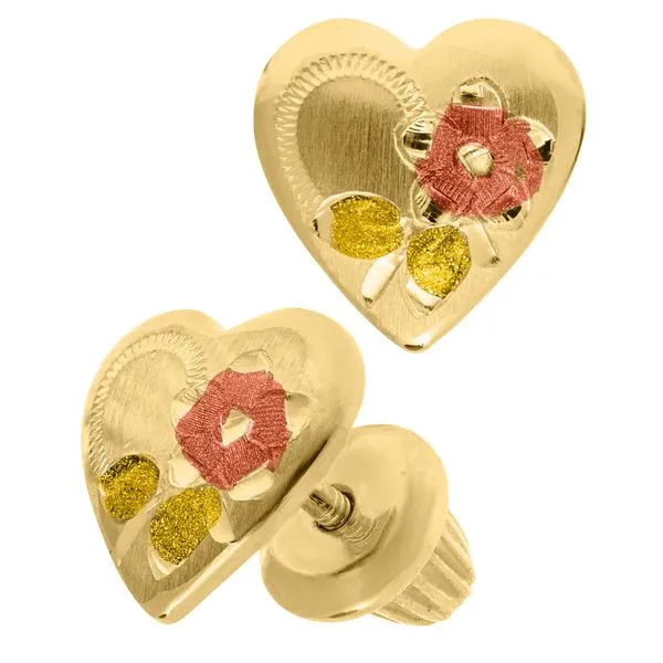Childrens rose discount gold earrings