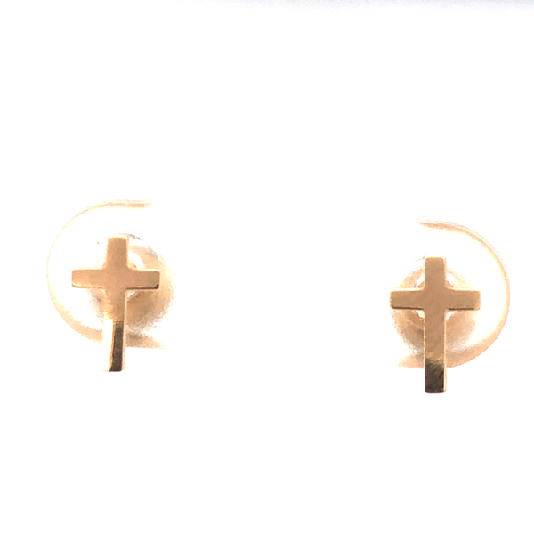 14K Yellow Gold Cross Earrings JMR Jewelers Cooper City, FL