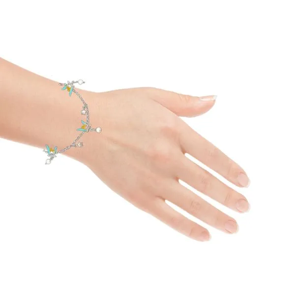Silver Tinkerbell Bracelet Image 2 JMR Jewelers Cooper City, FL
