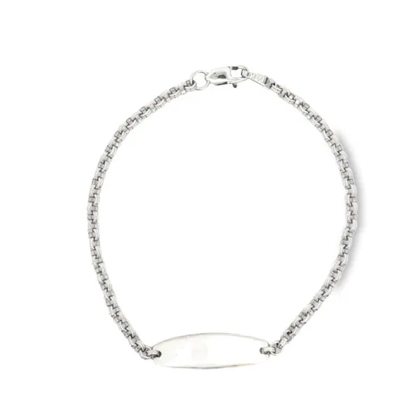 White gold baby id bracelet hot sale