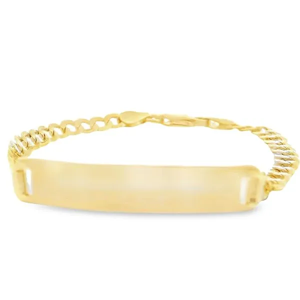 14Kt Yellow Gold Baby ID Curb Bracelet