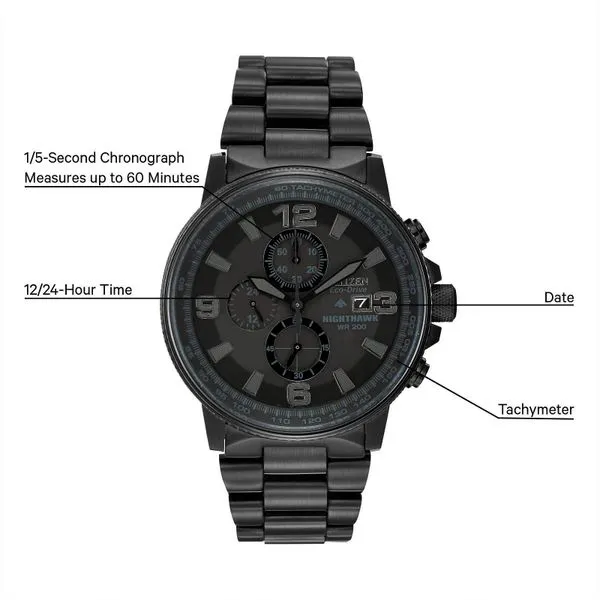 Mens Eco WR200 Stainless Steel Band Black Face Watch Image 4 JMR Jewelers Cooper City, FL