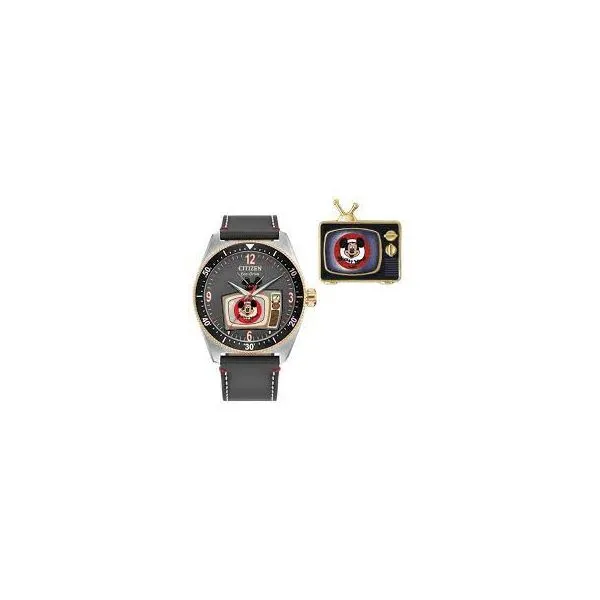 Men's Disney WR 100 SST Gray Face and Strap Watch with Pin JMR Jewelers Cooper City, FL