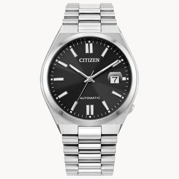 Citizen Men s Auto WR50 Stainless Steel Black Bracelet Watch JMR
