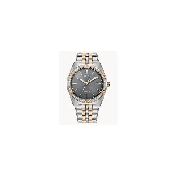 Men's Eco WR100 Two-Tone Rose Band Watch with Crystals JMR Jewelers Cooper City, FL