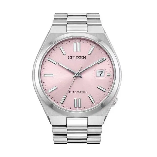 Universal Automatic WR50 Stainless Band Pink Dial Watch JMR Jewelers Cooper City, FL
