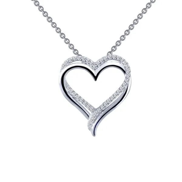 Sterling Silver Double-Heart Pendant Necklace similar item image