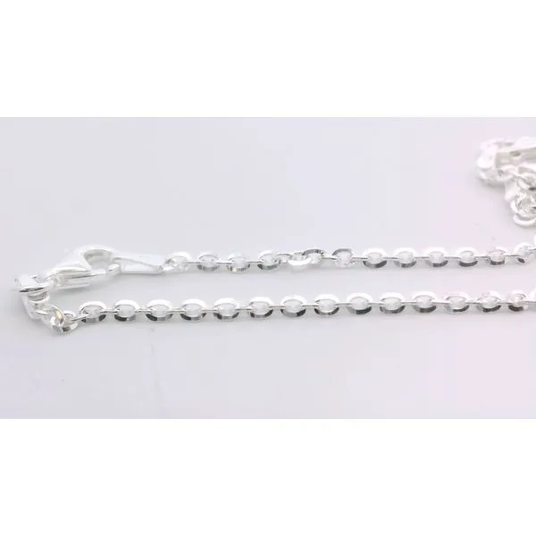 Silver 2.5mm Brilliant Diamond Cut Chain 20