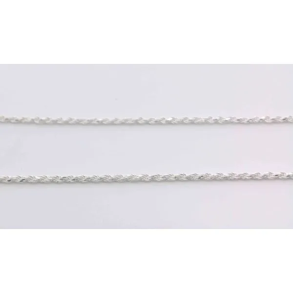 Silver Diamond Cut Rope Chain