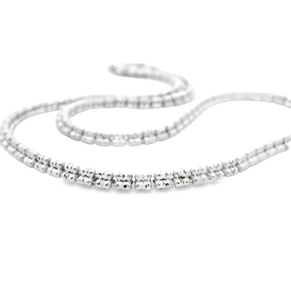 Silver Fancy Iced Chain Necklace JMR Jewelers Cooper City, FL