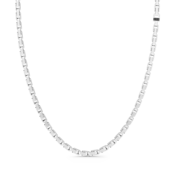 Silver Necklace with Black Spinels JMR Jewelers Cooper City, FL