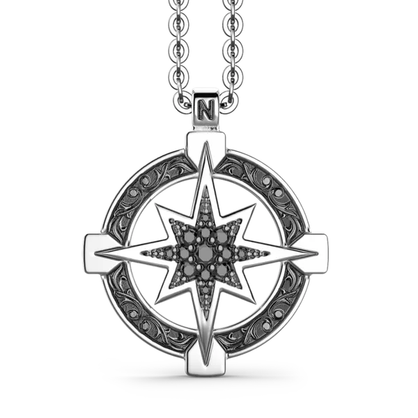 Zancan Silver Necklace with Compass Pendant 001 601 00027 JMR