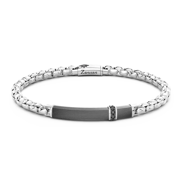 Silver Bracelet with Black Spinels JMR Jewelers Cooper City, FL