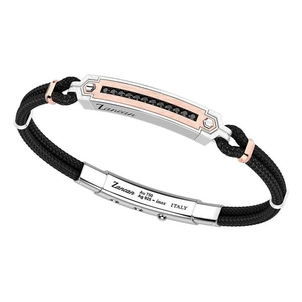 Silver Bracelet with Rose Gold Inserts JMR Jewelers Cooper City, FL