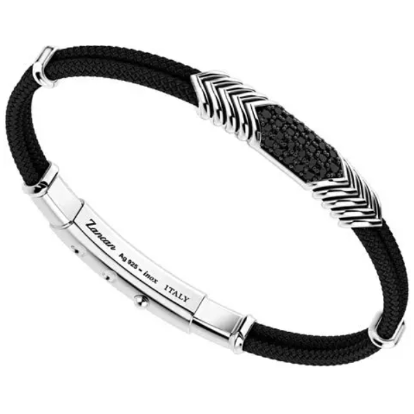 Silver & Leather Bracelet JMR Jewelers Cooper City, FL