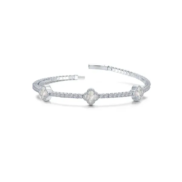 Silver Cultured Freshwater MOP Tennis Bangle JMR Jewelers Cooper City, FL